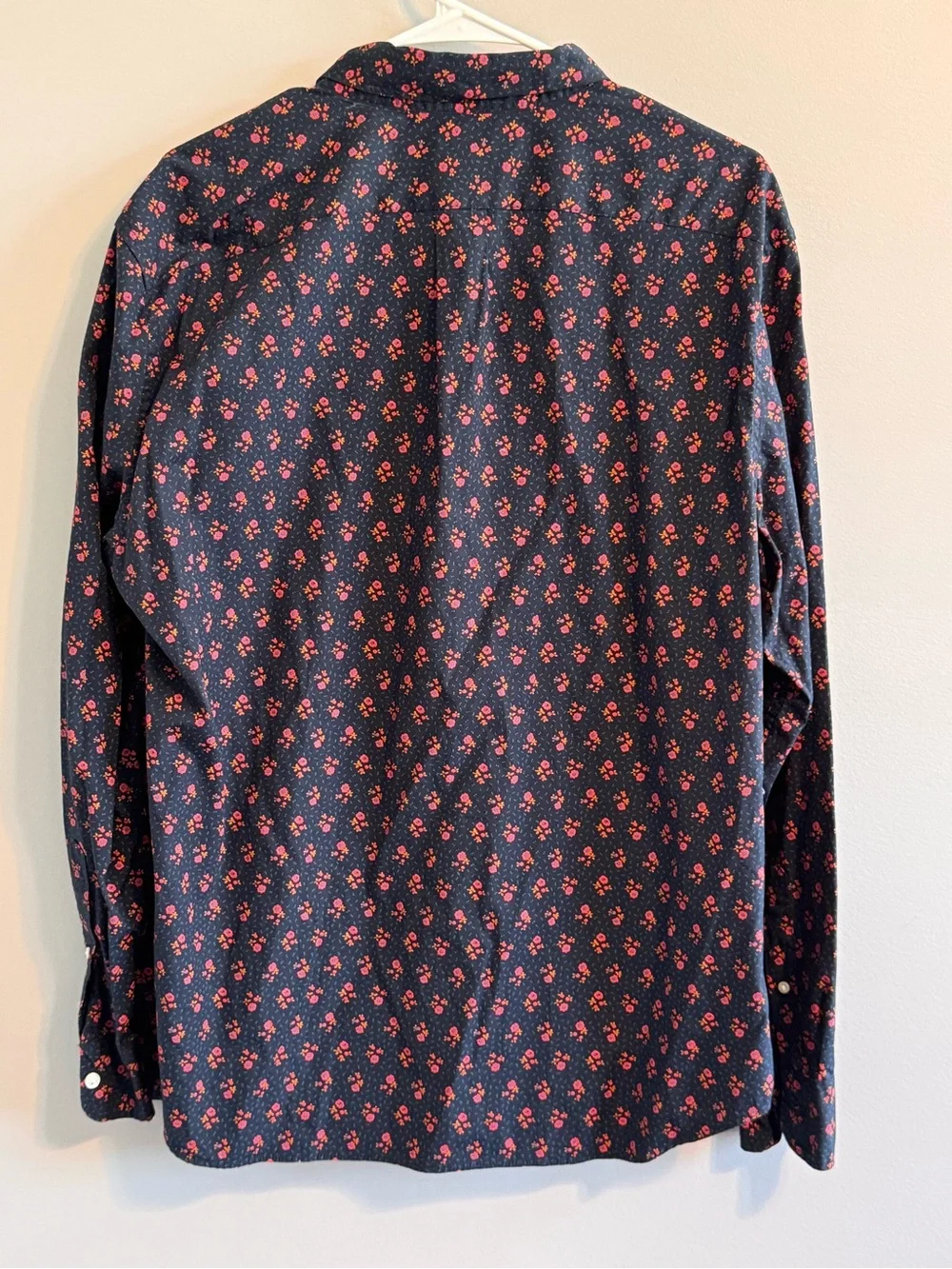 J.Crew‎ Slim Untucked Floral Button Front Shirt XL Organic Cotton Stretch